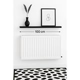 yankı-byeg 100 Cm Mat Siyah Mdf Petek Üstü Raf Gizli Montaj Ahşap Duvar Rafı