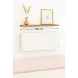 yankı-byeg 100 Cm Safir Meşe Mdf Petek Üstü Raf Gizli Montaj Ahşap Duvar Rafı