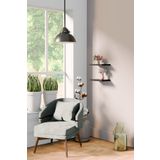 yankı-byeg 20 Cm 2li Mat Siyah Mdf Uçan Mini Duvar Rafı Gizli Bağlantı Çiçeklik
