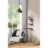 yankı-byeg 20 Cm 3lü Mat Siyah Mdf Uçan Mini Duvar Rafı Gizli Bağlantı Çiçeklik