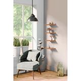 Yankı-Byeg 20 Cm Dörtlü Safir Meşe Mdf Uçan Mini Duvar Rafı Gizli Bağlantı Çiçeklik