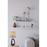 Yankı-BYEG 2li 70 cm 80 cm Mat Beyaz Mdf Duvar Rafı Gizli Bağlantı Kitaplık