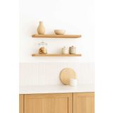 yankı-byeg 40 Cm 2li Safir Meşe Mdf Uçan Duvar Rafı Gizli Bağlantı Kitaplık