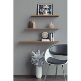 yankı-byeg 40 Cm 50 Cm 60 Cm 3lü Safir Meşe Mdf Uçan Duvar Rafı Gizli Bağlantı Kitaplık