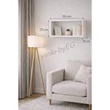 Yankı - BYEG 50×15 Cm Mat Beyaz Lake Mdf Gizli Bağlantı Duvar Rafı