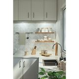yankı-byeg 60 Cm 2li Safir Meşe Mdf Uçan Duvar Rafı Gizli Bağlantı Kitaplık