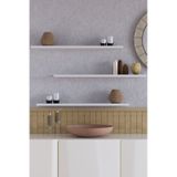 Yankı-BYEG 70 cm 3lü Mat Beyaz Mdf Duvar Rafı Gizli Bağlantı Kitaplık