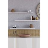 Yankı - BYEG 70 Cm 3lü Mat Beyaz Mdf Uçan Duvar Rafı Gizli Bağlantı Kitaplık
