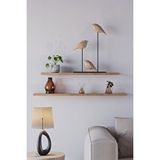 Yankı - BYEG 70 Cm 80 Cm 2li Safir Meşe Uçan Duvar Rafı Gizli Bağlantı Kitaplık