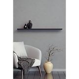 yankı-byeg 80 Cm Mat Siyah Mdf Uçan Duvar Rafı Gizli Bağlantı Kitaplık