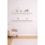 yankı-byeg 90 Cm 2li Mat Beyaz Mdf Uçan Duvar Rafı Gizli Bağlantı Kitaplık