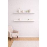 Yankı - BYEG Yankı-byeg 90 Cm 2li Mat Beyaz Mdf Uçan Duvar Rafı Gizli Bağlantı Kitaplık