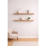 Yankı - BYEG Yankı-byeg 90 Cm 2li Safir Meşe Mdf Uçan Duvar Rafı Gizli Bağlantı Kitaplık SAFİR MEŞE