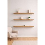 Yankı - BYEG Yankı-byeg 90 Cm 3lü Safir Meşe Mdf Uçan Duvar Rafı Gizli Bağlantı Kitaplık