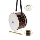 YANKI CD-45 Profesyonel Asma Davul 45cm İpli Boncuklu Akort Özellikli Siyah Davul (Tokmak ve Çubuk Hediye)