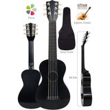 Yankı CG-16BK Oyuncak Gitar Seti 3-11 Yaş Çocuk Gitarı 53cm 6 Telli (Eğitim Kitabı, Kılıf ve Pena Hediyeli) - Renk Seçenekleri - Siyah