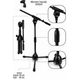 Yankı Ms-18 Enstrüman Mikrofon Sehpası Metal Tripod Stand - Mat Siyah