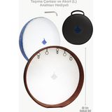 Yankı YANKI DF-40 Plastik Deri Def - Halkalı Bendir 40 cm Kılıflı ve Akort Anahtarlı (El Tutma Yeri Mevcuttur) - Mavi