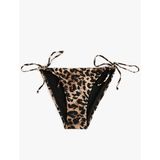 Yanları İpli Leopar Desenli Bikini Altı