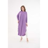 Yanları Yırtmaçlı Sandy Tunik - Lila - Standart