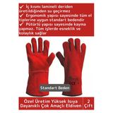 Yanmaz Eldiven Kaynak Yangın Mangal Tamir Su Geçirmez Yüksek Isı Dayanıklı Çok Amaçlı Eldiven 2 Çift