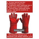 Yanmaz Eldiven Kaynak Yangın Mangal Tamir Su Geçirmez Yüksek Isıya Dayanıklı Çok Amaçlı Eldiven 1 Ad