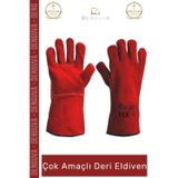 #YanmazEldiven Isıya Dayanıklı Yanmaz Su Geçirmez Ergonomik Standart Sanayi İş Çok Amaçlı Deri Eldiv