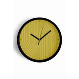 Yansıma Modern Tasarım Duvar Saati - 30cm - Önü Camlı Siyah Kasa - Sessiz Mekanizma, JH0780S30SKP
