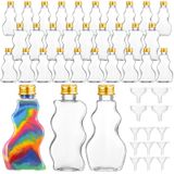 Yaomiao 30'lu Paket 70 ml Plastik Kum Sanat Şişeleri Çocuklar için Kapaklı 3 Stil Kum Sanatı Şeffaf Konteynerler Kum Sanatı Düğün Davetiyeleri Eğlenceli Sanat El Sanatları Malzemeleri Erkek Kız Çocuk