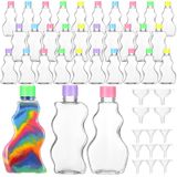 Yaomiao 30'lu Paket 70 ml Plastik Kum Sanat Şişeleri Çocuklar için Mantarlı 3 Stil Kum Sanatı Şeffaf Konteynerler Kum Sanatı Düğün Davetiyeleri Eğlenceli Sanatlar El Sanatları Malzemeleri Erkek Kız