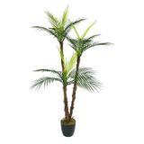 Yapay Ağaç Areka Palmiye 3Katlı 3 Dal 18 Yaprak 130cm Salon Çiçeğ
