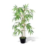 Yapay Ağaç Bambu Ağacı 2 Gövdeli Salex li 90x30cm Siyah Plastik Saksılı