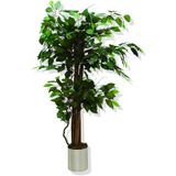Yapay Ağaç Benjamin 100 Cm Metal Saksıda