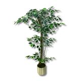 YAPAY AĞAÇ FİCUS 120 CM 15X15 CM METAL SAKSI