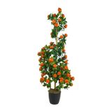 Yapay Ağaç Mandalina Ağacı 80Cm 3Boy Bambuda Akrilik Siyah Saksıl