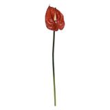 Yapay Antoryum Çiçeği Canlı Dokunuş Kahverengi 40 Cm-9976