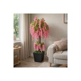 Yapay Bitki Pembe Wisteria Salkım Ağacı, 190 Cm