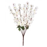 Yapay Çiçek Bahardalı Japon Kiraz Çiçeği 9 Dallı 40cm Beyaz