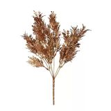 Yapay Çiçek Bakır Bronz Renk Kuşkonmaz Demeti Garnitür Aradal Dekoratif Yapay Bitki 35Cm Vitrin
