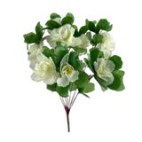 Yapay Çiçek Beyaz Açelya Demeti 7 Dallı 33*20cm