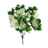Yapay Çiçek Beyaz Açelya Demeti 7 Dallı 33x20Cm