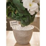 Yapay Çiçek Büyük Sardunya7 Dallı Demet 40 cm Beyaz - 1BW-Beyaz