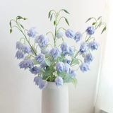 Yapay Çiçek Çan Çiçeği Mavi 85Cm Tek Dal Kumaş Çiçek Uzun Dal Vitrin