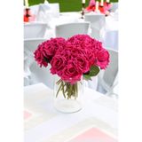 Yapay Çiçek Deposu 10lu Lüx Gul Demeti 25 Cm Fuşya