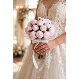 Yapay Çiçek Deposu Blush İnci Gelin Buketi 2li Set