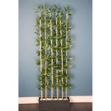 Yapay Çiçek Deposu Kumaş Yapraklı 6 Çubuklu Gri Saksıda Bambu Seperatör 20x70x220cm