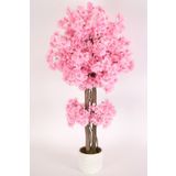 Yapay Çiçek Deposu Saksıda Yapay Bahar Dalı Ağacı 105 Cm Pembe