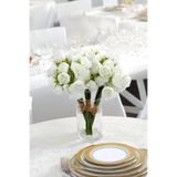 Yapay Çiçek Deposu Yapay 27li Mini Kafa Erengül Demeti 30 cm Beyaz