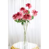 Yapay Çiçek Deposu Yapay 3lü Gardenya Dalı 70 cm Bordo - Pembe