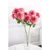 Yapay Çiçek Deposu Yapay 3lü Gardenya Dalı 70 cm Koyu Pembe